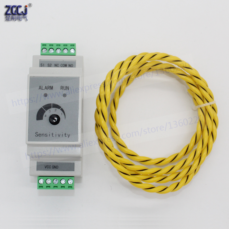 Water Leak Detector Wired - Mit 2m Sensor draht 35mm din