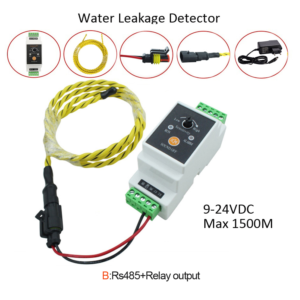 Water Leak Detector Wired - 1Set Draht Wasser Leckage Detektor Mit