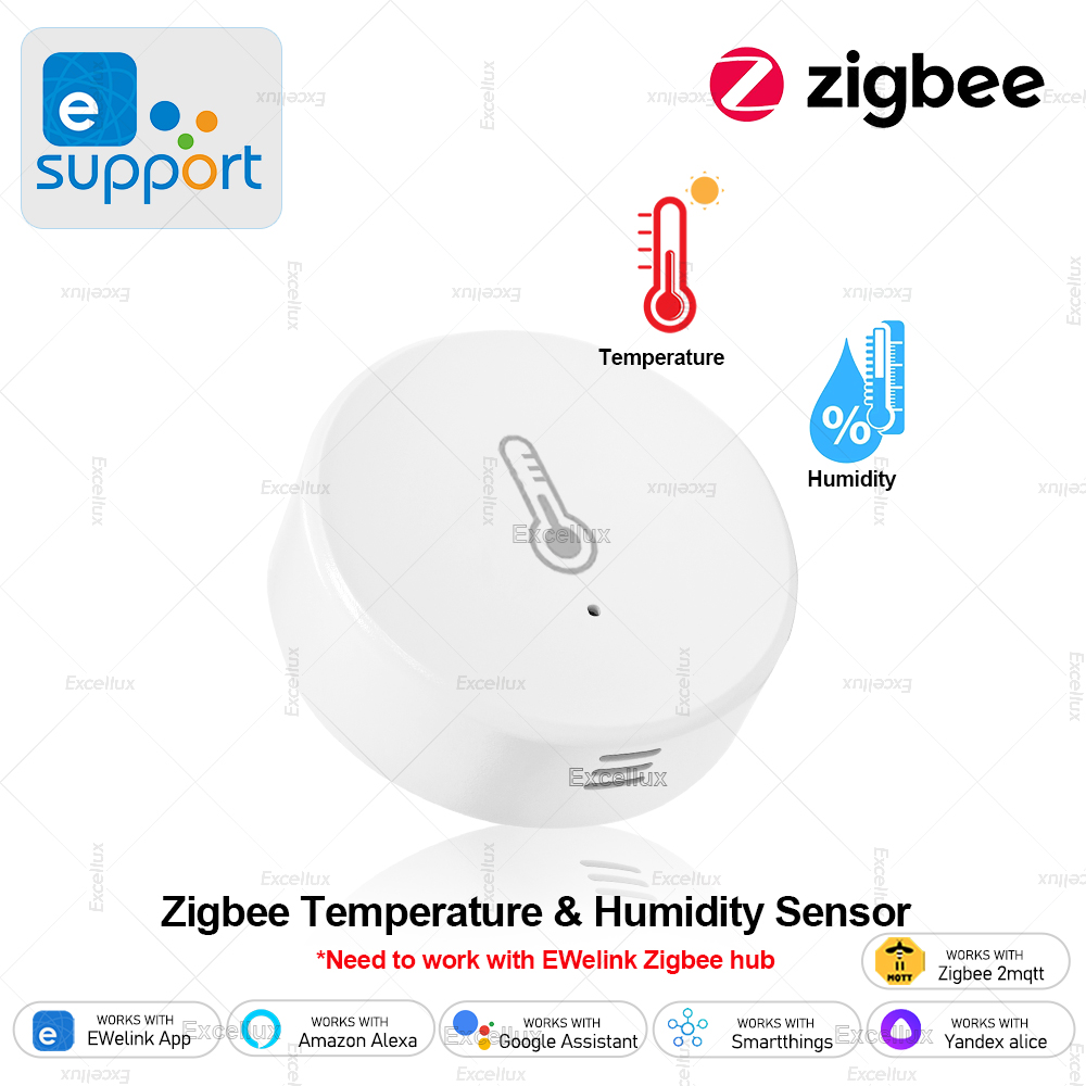 Home Automation Technology - EWelink Smart Zigbee Temperatur-Feuchtigkeitssensor, App-Steuerung, Innenthermometer,