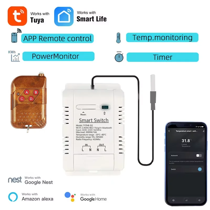 Tuya Wifi 16A/20A Smart Temper – Sonoff Basic Switch Bewertung und Preis